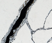 Panda White Calacatta Quartz Stone Marble Slab OEM ODM Θερμομόνωση