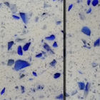 Ανθεκτικός 3000*1600 τεχνητός άσπρος χαλαζίας γρατσουνιών με το μπλε γυαλί