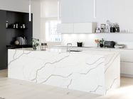 Κατασκευασμένο άσπρο countertops κουζινών χαλαζία calacatta SGS