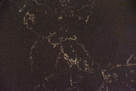 Countertop κουζινών στερεό επιφάνειας τεχνητό νησί χρώματος καθρεφτών χαλαζία πέτρινο μαύρο
