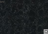 Τεχνητό μαρμάρινο μαύρο κεραμίδι τοίχων χαλαζία πέτρινο προκαλούμενο από τον άνθρωπο μαύρο μαρμάρινο πέτρινο 6,5 Mohz