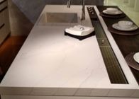 Γκρίζα και άσπρα Countertops χαλαζία Eco φιλικά με την ακονισμένη τελειωμένη επιφάνεια