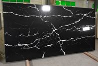 Υψηλός μαύρος χαλαζίας Stone Calacatta χρώματος γυαλιού με NSF για την κορυφή κουζινών