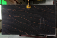 Ανθεκτικές στη θερμότητα πέτρινες κορυφές χαλαζία Calacatta μαύρες για τον τοίχο σχεδίου κουζινών