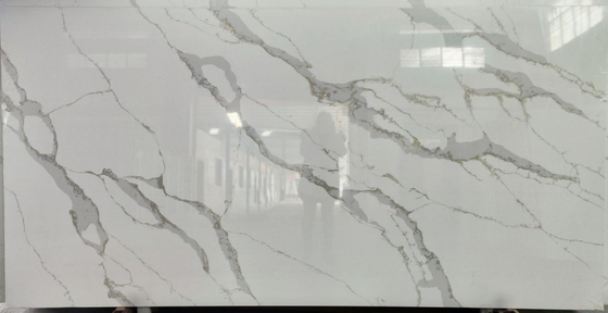 2,5g/Cm3 Quartz Μπλούζες μπάνιου Quartz Island Top Πάνελ πλαισιώματος Faux Stone White Engineered