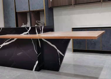 Στερεά μαύρη Countertops κουζινών χαλαζία τεχνητή πέτρινη αντίσταση θερμότητας Worktop